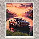 Картина за номерами Авто Тесла 40*50 см Орігамі LW 3323, фото 7