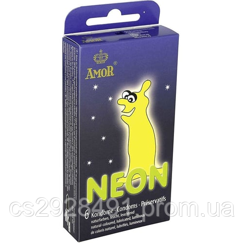 Презервативи Amor Neon, 6 шт