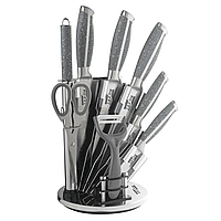 Практичный набор ножей, универсальный набор ножей-ножницы из нержавеющей стали с подставкой 8 предметов QWER