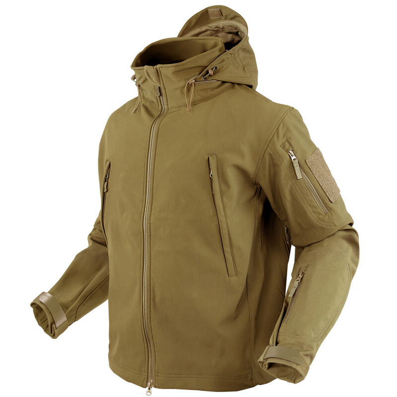 Тактичний софтшел із флісом утеплений Condor SUMMIT Soft Shell Jacket 602 Large, Coyote Brown