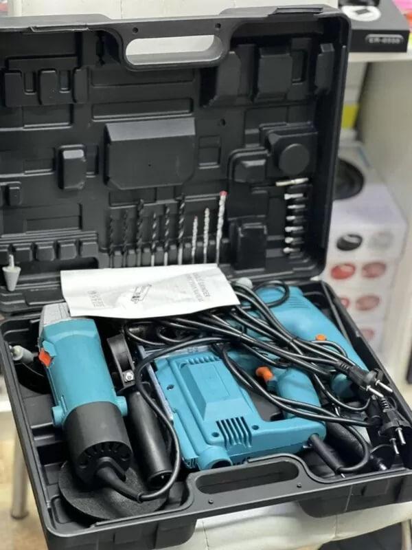 Электрический набор инструментов 3в1 Makita электрический лобзик болгарка дрель ударная комплект строителя gol - фото 7 - id-p2152853015