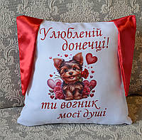 Подушка з вушками подарунок для донечки