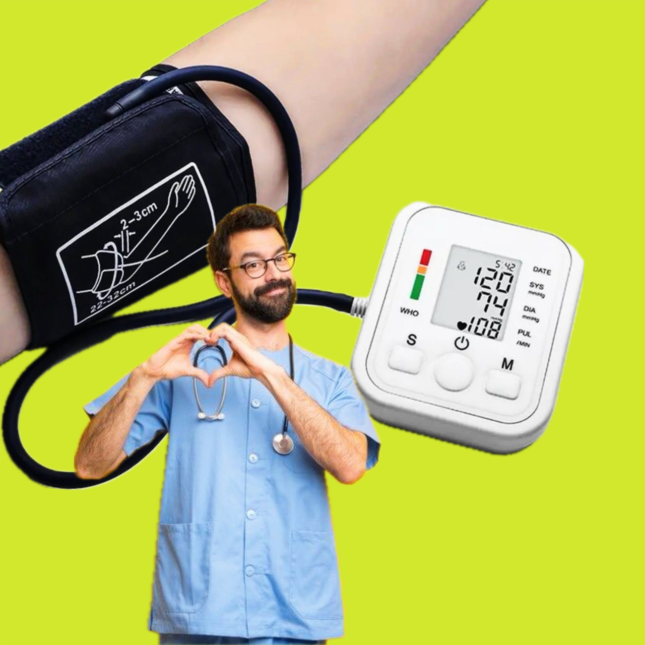 Плечевой тонометр electronic blood pressure monitor Arm style