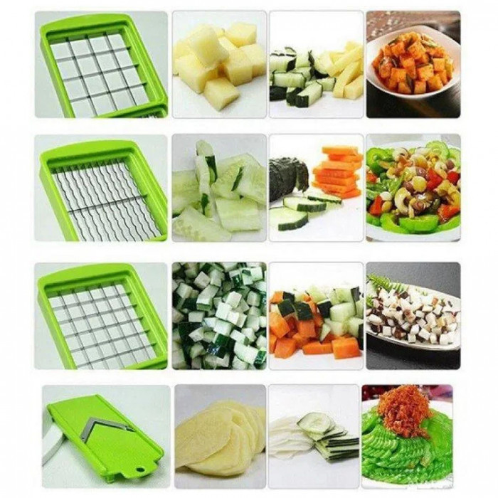 Кухонная овощерезка 11в1 nicer dicer ручной мультислайсер Овощерезка универсальная терка с контейнером gold - фото 9 - id-p2152853040