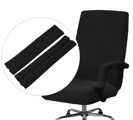 Підлокітник для крісла велюровий комплект 2 шт, чохли для підлокітників офісного крісла Чорний, фото 1