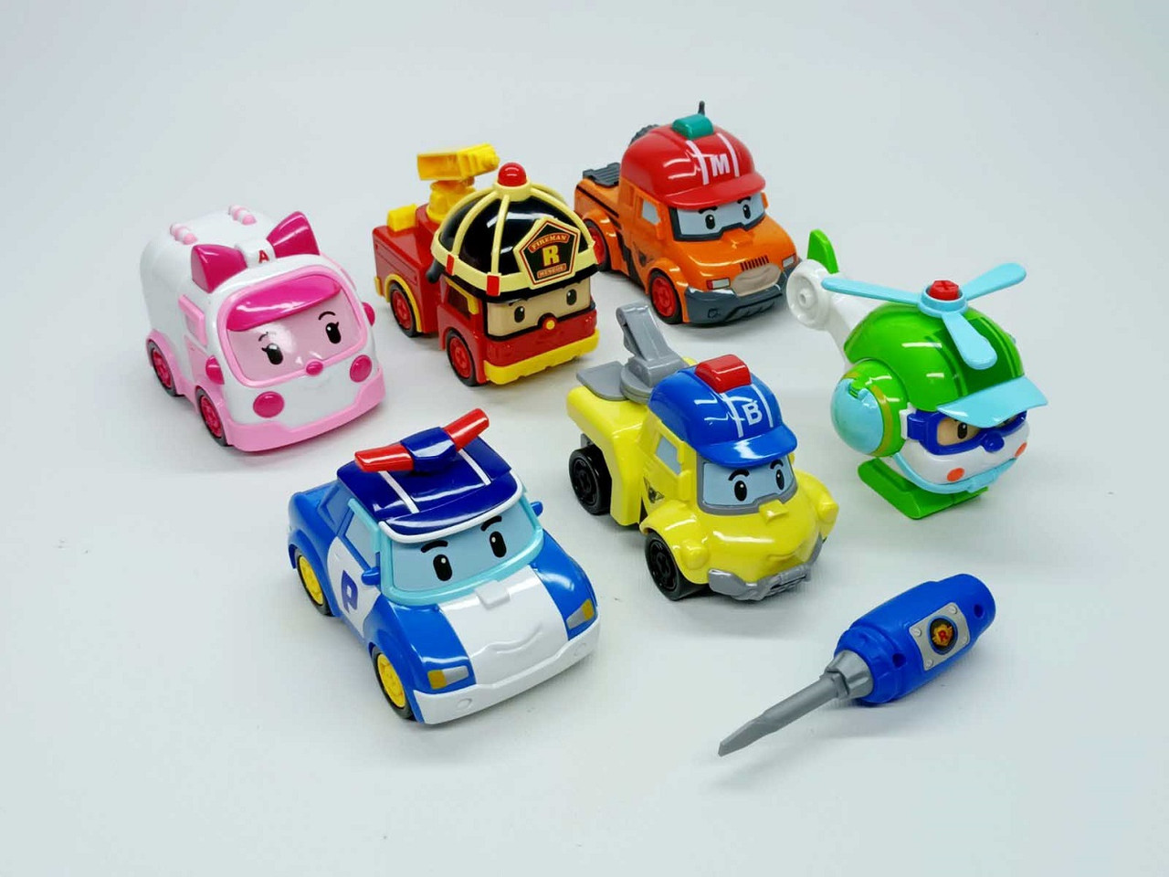 Конструктор із викруткою Star toys "Robocar Poly" 6 персонажів 3756