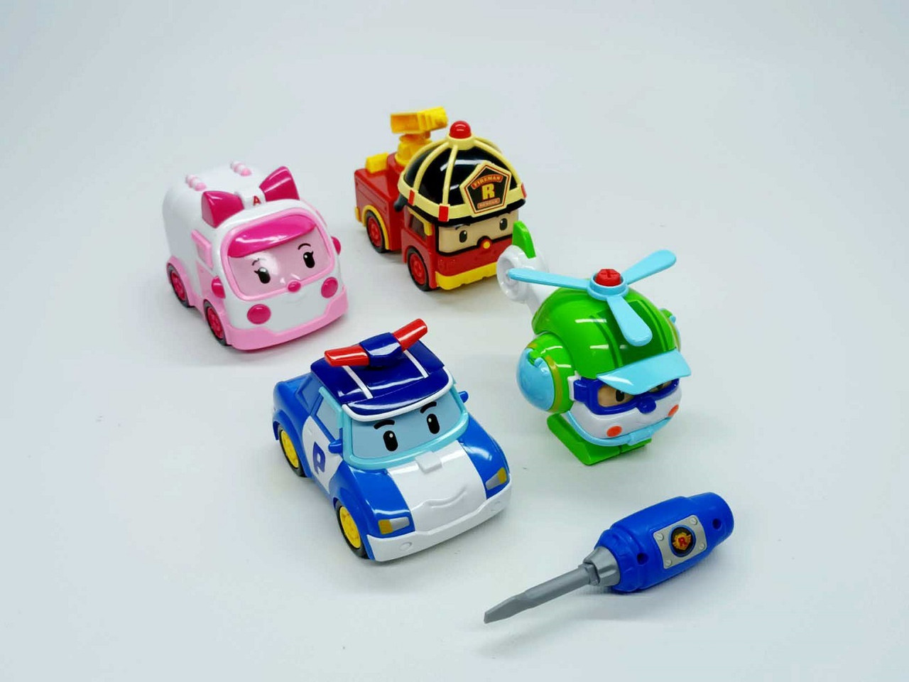 Конструктор із викруткою Star toys "Robocar Poly" 4 персонажі 3758