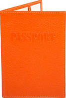 Женская кожаная обложка для паспорта CANPELLINI оранжевый