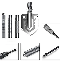 Лопата многофункциональная складная тактическая 16 в 1, металлическая противоударная производная