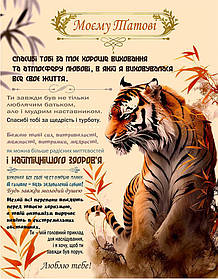 Плед 3D зі своїми побажаннями "Сили і захисту" татові 11908 160х200 см