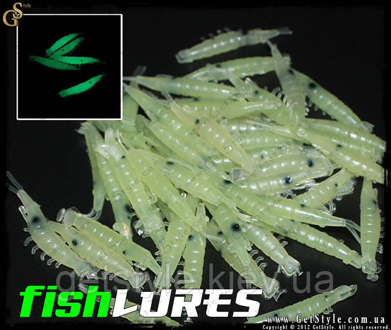 Силіконова приманка у формі креветки Fish Lures 50 шт., фото 1