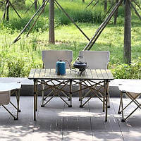 Легкий розкладний стіл для активного відпочинку на озері, дачі для природи прямокутний регульований у чохлі