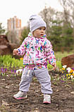 Дитяча курточка вітровка Малюнки на рожевому розмір 74, фото 6