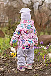Дитяча курточка вітровка Малюнки на рожевому розмір 74, фото 9