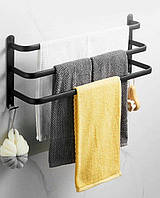 Сучасна алюмінієва вішалка тримач для рушників та білизни горизонтальна для ванної кімнати