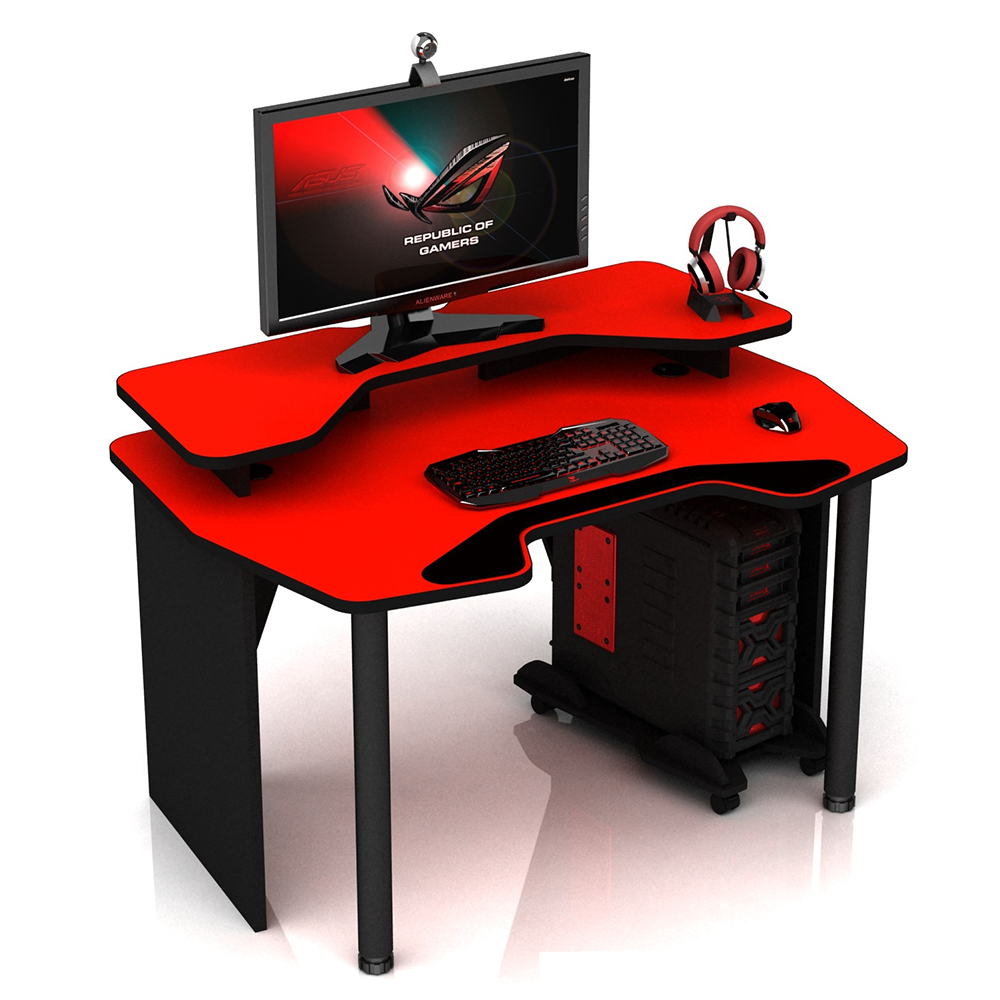 Геймерський комп'ютерний червоний стіл ХGamer DRAGON
