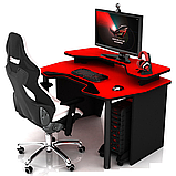 Геймерський комп'ютерний червоний стіл ХGamer DRAGON, фото 4