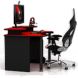Геймерський комп'ютерний червоний стіл ХGamer DRAGON, фото 5