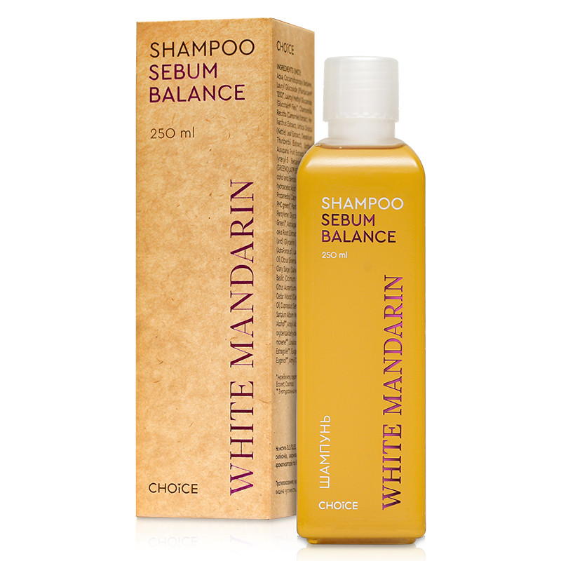 Шампунь серії SEBUM BALANCE White Mandarin. Очищувальний шампунь для жирного волосся. 250 мл