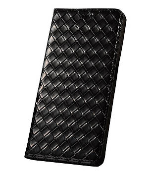 Чохол для HONOR 7C / Pro з натуральної шкіри протиударний магнітний книжка з підставкою "VENETTA" Чорний