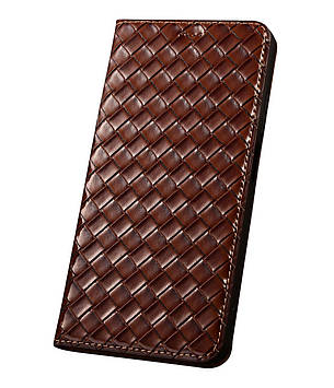 Чохол для HONOR 7C / Pro з натуральної шкіри протиударний магнітний книжка з підставкою "VENETTA" Темно-коричневий