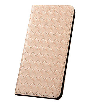 Чохол для HONOR 7C / Pro з натуральної шкіри протиударний магнітний книжка з підставкою "VENETTA" Бежевий