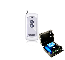 Бездротовий модуль дистанційного керування 433 МГц, 12 В постійного струму, 1 канал 1 пульт, 2 кнопки дальність до 500м