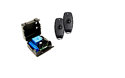 Бездротовий модуль дистанційного керування 433 МГц, 12 В постійного струму, 1 канал 2 пульти, 1 кнопка