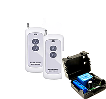 Бездротовий модуль дистанційного керування 433 МГц, 12 В постійного струму, 1 канал 2 пульти, 2 кнопки дальність до 500м