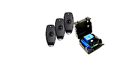 Бездротовий модуль дистанційного керування 433 МГц, 12 В постійного струму, 1 канал 3 пульти, 1 кнопка