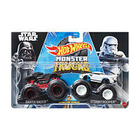 Набір з 2 машинок Хот Вілс Монстр Трак Hot Wheels Monster Trucks Darth Vader / Stormtrooper