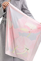Платок женский шелковый - искусственный шелк армани, розовый