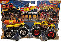 Набір з 2 машинок Хот Вілс Монстр Трак Hot Wheels Monster Trucks Demolition Doubles Oscar Mayer Weinermobile