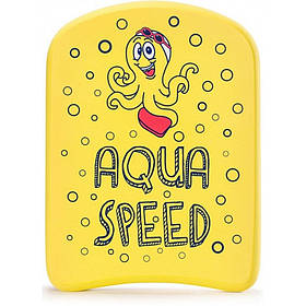 Дошка для плавання KIDDIE KICKBOARD Octopus 6897 Aqua Speed 186-octopus,​ жовтий, Toyman
