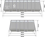 Басейн каркасний прямокутний 18в1 Avenli Garden 549x305x122 см KIT - сірий, фото 8