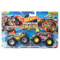 Набір з 2 машинок Хот Вілс Монстр Трак Hot Wheels Monster Trucks Demolition Doubles Haul Y all Duck N Roll