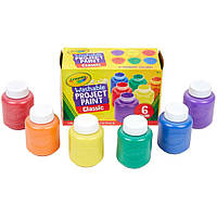 Набор Красок Classic Paint Washable Crayola 54-1204 в бутылках 6 шт, Vse-detyam