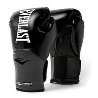 Боксерские перчатки ELITE TRAINING GLOVES Everlast 870270-70-816 черный, серый 16 унций, Toyman