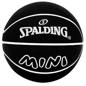 М'яч баскетбольний SPALDEENS MINI Spalding 51335Z, чорний 5.5 см, Toyman