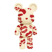 Конструктор Magic Blocks 9307 в виде Мишки Bearbrick Kisses на 3031 деталей и Высотой 40.5 см