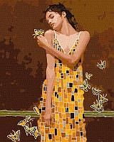 Набор для росписи по номерам В объятиях бабочек 40х50см размер холста картина Идейка