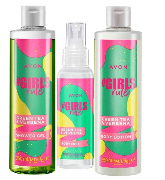Набір для дівчаток AVON 3 в 1 Набір для підлітків Girls Rule з ароматом зеленого чаю