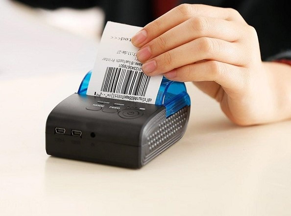 Мобільний принтер чеків bluetooth термопринтер для друку чековий принтер USB POS-5805DD, фото 1