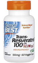Транс-ресвератрол з екстрактом ResVinol (Trans-Resveratrol with Resvinol) 100 мг 60 капсул