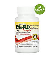 NaturesPlus, Hema-Plex, комплекс із залізом, 60 м'яких капсул (softgels)
