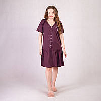 Женское домашнее платье легкое для беременных и кормящих мам 48/50, Фиолетовый