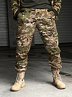 Армійські міцні штани тактичні зимові мультикам на флісі