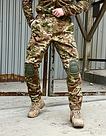 Чоловічі міцні штани мультикам тактичні з наколінниками для військових M