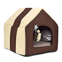 Домик для собаки и кота №2 Комфорт Лето, коричневый 345х390х385 (A-009177)