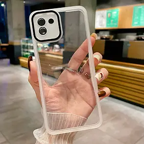 Силіконовий чохол Solid Color із захистом камери Xiaomi Redmi A1/A2 White, фото 1